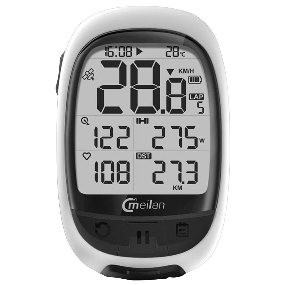 Meilan M2 GPS Bike Computer Waterproof Speedometer Odometer 2.2 Inch FSTN Display Screen - White 3 Meilan M2 GPS Bike Computer Waterproof Speedometer Odometer 2.2 Inch FSTN Display Screen - White