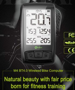 Meilan M4 Bike Computer Wireless Speedometer Odometer 2.5 Inch IML Mirror Surface Screen - Black -rockbros-shop meilan m4 bike computer ilm screen wireless speedometer odometer black 1574132262832