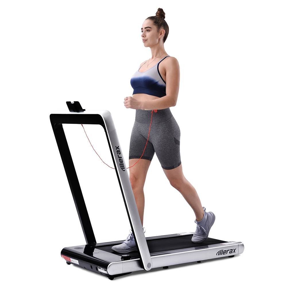 Merax 2.25 HP Electric Folding Treadmill 2-in-1 Running Machine with Remote Control/LED Display Fully Assembled Portable - Silver Merax 2.25 HP Electric Folding Treadmill 2-in-1 Running Machine With Remote Control/LED Display Fully Assembled Portable - Silver -rockbros-shop merax 2 25 hp electric folding treadmill black 1611369803049 3