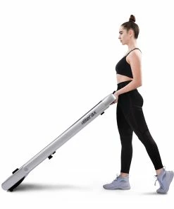 Merax 2.25 HP Electric Folding Treadmill 2-in-1 Running Machine With Remote Control/LED Display Fully Assembled Portable - Silver -rockbros-shop merax 2 25 hp electric folding treadmill black 1611369803611 3