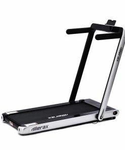 Merax 2.25 HP Electric Folding Treadmill 2-in-1 Running Machine With Remote Control/LED Display Fully Assembled Portable - Silver -rockbros-shop merax 2 25 hp electric folding treadmill black 1611369803643