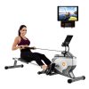 Merax Folding Rowing Machine With Magnetic Tension System LED Monitor For Fitness Compact Folding Design - Black -rockbros-shop merax folding rowing machine with magnetic tension led monitor 1620800135721