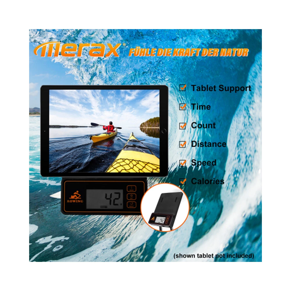 Merax Folding Rowing Machine With Magnetic Tension System LED Monitor For Fitness Compact Folding Design - Black 4 Merax Folding Rowing Machine With Magnetic Tension System LED Monitor For Fitness Compact Folding Design - Black - Image 2