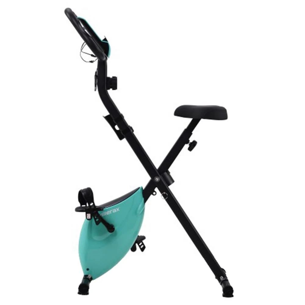 Merax X-Bike Lite Magnetic Foldable Exercise Bike With Padded Seat And LCD Console - Blue 4 Merax X-Bike Lite Magnetic Foldable Exercise Bike With Padded Seat And LCD Console - Blue - Image 2