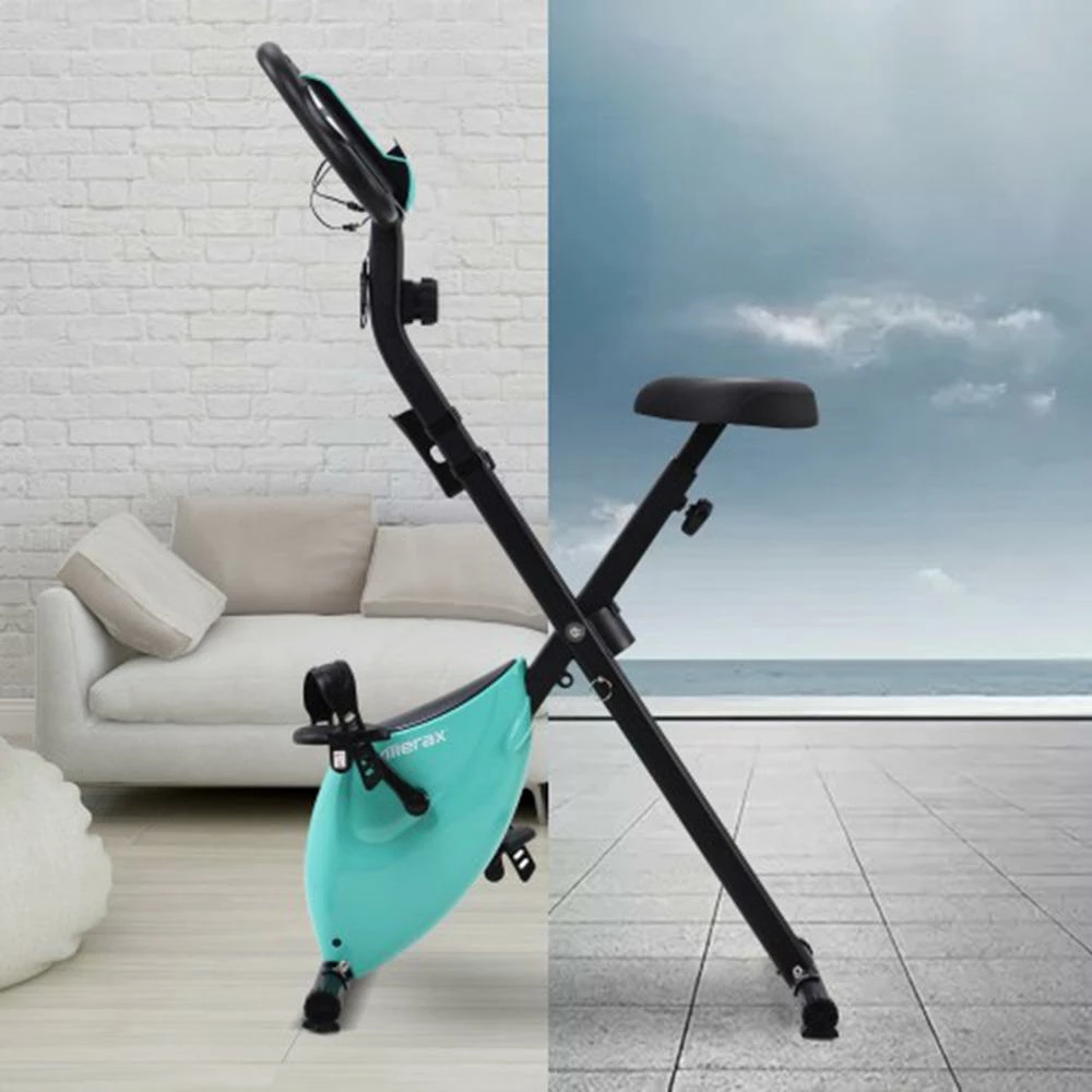 Merax X-Bike Lite Magnetic Foldable Exercise Bike With Padded Seat And LCD Console - Blue 8 Merax X-Bike Lite Magnetic Foldable Exercise Bike With Padded Seat And LCD Console - Blue - Image 6