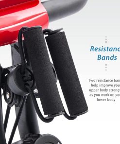 Merax X-Bike Exercise Bike Magnetic Folding Fitness Bike 2.5 Kg Flywheel LCD Display For Cardio Workout Cycling Indoor Exercise Training - Black Red -rockbros-shop merax x bike magnetic folding fitness bike black 1594370297935