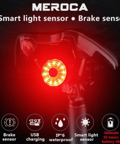 MEROCA WR15 Smart Bike Tail Light Brake Sensing Bicycle Rear Flashlight With 500mAh Battery 7 Light Modes For Saddle 7 MEROCA WR15 Smart Bike Tail Light Brake Sensing Bicycle Rear Flashlight With 500mAh Battery 7 Light Modes For Saddle -rockbros-shop meroca wr15 bike saddle smart brake sensing tail light 464da0 1653478954647