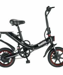 Niubility B14 Electric Moped Folding Bike 14 Inch 15Ah Battery Up To 100KM Mileage Max 25km/h 400W Motor Double Disc Brake - Black