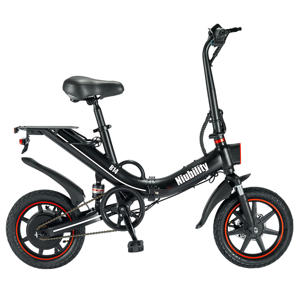 Niubility B14 Electric Moped Folding Bike 14 inch 15Ah Battery up to 100KM Mileage Max 25km/h 400W Motor Double Disc Brake - Black Niubility B14 Electric Moped Folding Bike 14 Inch 15Ah Battery Up To 100KM Mileage Max 25km/h 400W Motor Double Disc Brake - Black -rockbros-shop niubility b14 electric mopod folding bike 400w motor black 1e1e4e 1662195429516