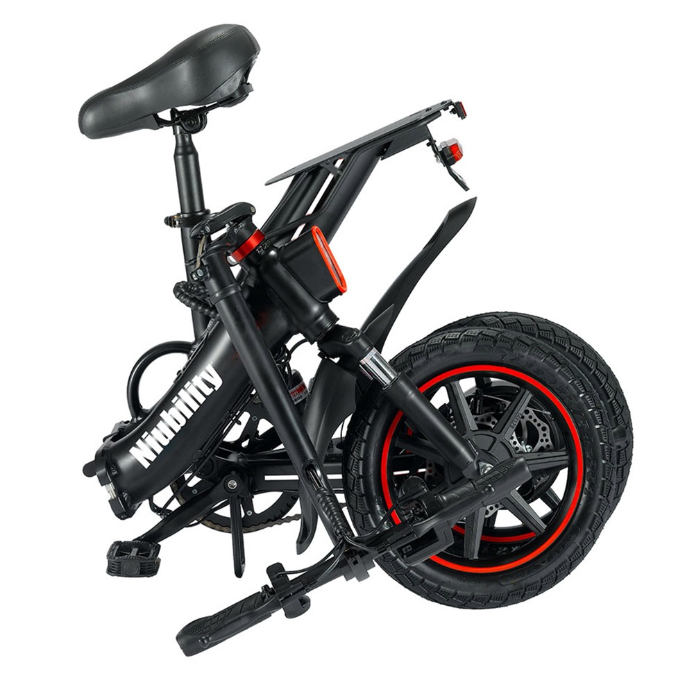 Niubility B14 Electric Moped Folding Bike 14 inch 15Ah Battery up to 100KM Mileage Max 25km/h 400W Motor Double Disc Brake - Black Niubility B14 Electric Moped Folding Bike 14 Inch 15Ah Battery Up To 100KM Mileage Max 25km/h 400W Motor Double Disc Brake - Black -rockbros-shop niubility b14 electric mopod folding bike 400w motor black 3be672 1662195432091