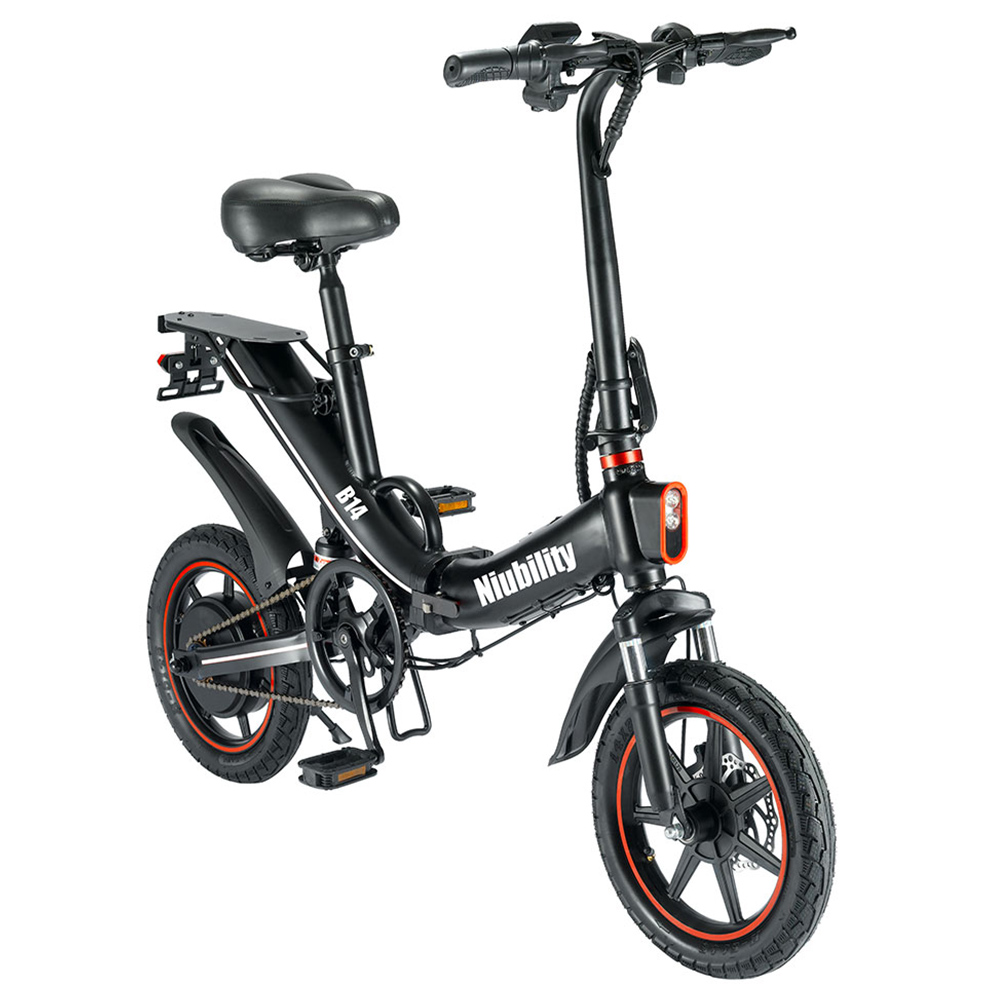 Niubility B14 Electric Moped Folding Bike 14 inch 15Ah Battery up to 100KM Mileage Max 25km/h 400W Motor Double Disc Brake - Black Niubility B14 Electric Moped Folding Bike 14 Inch 15Ah Battery Up To 100KM Mileage Max 25km/h 400W Motor Double Disc Brake - Black -rockbros-shop niubility b14 electric mopod folding bike 400w motor black 89bfff 1662195429990