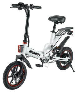 Niubility B14 Electric Moped Folding Bike 14 Inch 15Ah Battery Up To 100KM Mileage Max 25km/h 400W Motor Double Disc Brake - White -rockbros-shop niubility b14 electric mopod folding bike 400w motor white ac9d6d 1662195687483