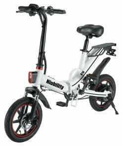 Niubility B14 Electric Moped Folding Bike 14 Inch 15Ah Battery Up To 100KM Mileage Max 25km/h 400W Motor Double Disc Brake - White -rockbros-shop niubility b14 electric mopod folding bike 400w motor white ac9d6d 1662195687483