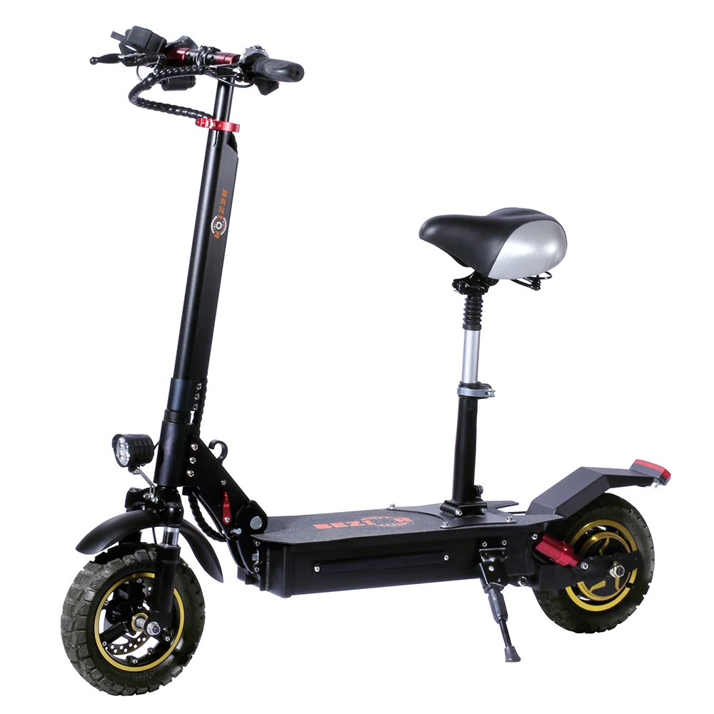 BEZIOR S1 Off-Road Electric Scooter 13Ah Battery 1000W Motor Up To 50KM Travel Mileage 10 Inch Wheel 45Km/h Disk Brake Aluminum Alloy Body - Black 4 BEZIOR S1 Off-Road Electric Scooter 13Ah Battery 1000W Motor Up To 50KM Travel Mileage 10 Inch Wheel 45Km/h Disk Brake Aluminum Alloy Body - Black - Image 2