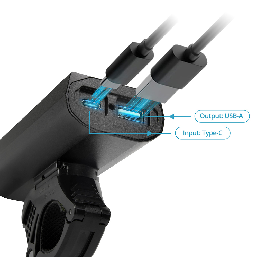 OOLACTIVE YQ-Y20 Bicycle Headlights 5200mAh Battery 1200 Lumes with Battery Indicator - Black OOLACTIVE YQ-Y20 Bicycle Headlights 5200mAh Battery 1200 Lumes With Battery Indicator - Black -rockbros-shop oolactive Y35 Black USB Rechargeable 1200 Lumens Bike Headlight 507085 3