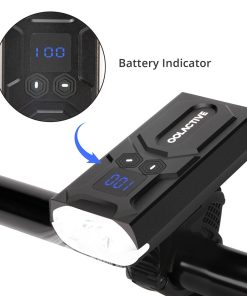 OOLACTIVE YQ-Y20 Bicycle Headlights 5200mAh Battery 1200 Lumes With Battery Indicator - Black 6 OOLACTIVE YQ-Y20 Bicycle Headlights 5200mAh Battery 1200 Lumes With Battery Indicator - Black -rockbros-shop oolactive Y35 Black USB Rechargeable 1200 Lumens Bike Headlight 507085 4