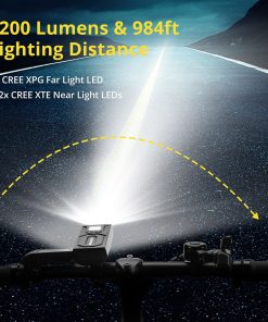 OOLACTIVE YQ-Y20 Bicycle Headlights 5200mAh Battery 1200 Lumes With Battery Indicator - Black 7 OOLACTIVE YQ-Y20 Bicycle Headlights 5200mAh Battery 1200 Lumes With Battery Indicator - Black -rockbros-shop oolactive y35 black usb rechargeable 1200 lumens bike headlight 518433 1656580559529