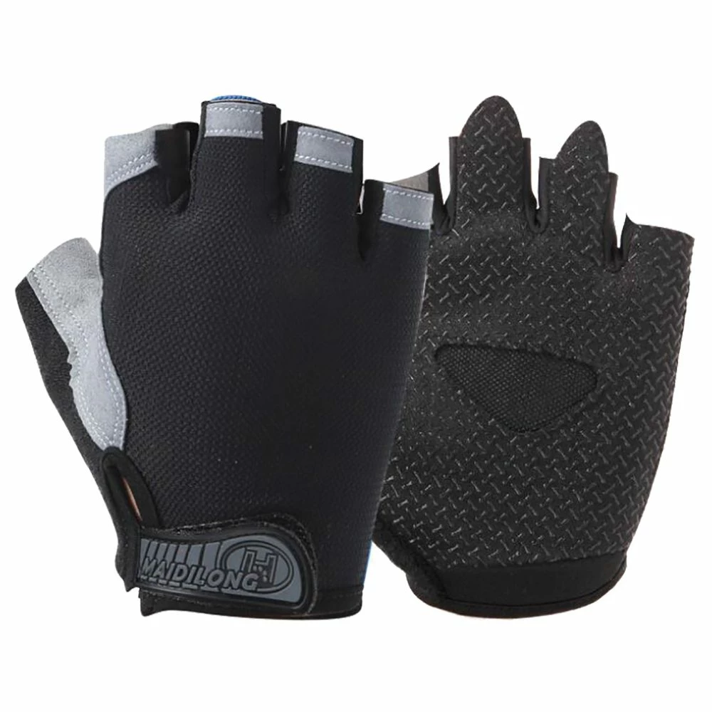 Outdoor Sports Cycling Half Finger Gloves Absorbing Sweat Design Size L - Black And Gray 3 Outdoor Sports Cycling Half Finger Gloves Absorbing Sweat Design Size L - Black And Gray