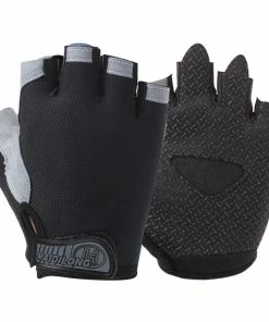Outdoor Sports Cycling Half Finger Gloves Absorbing Sweat Design Size L - Black And Gray