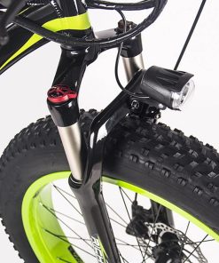 RICH BIT TOP-022 Electric Mountain Bike 26*4.0 Inch Chaoyang Fat Tires 1000W Motor 48V 17AH Battery 35Km/h Max Speed Up To 60km Range Dual Disc Brake LCD Display IP54 Waterproof - Black Green -rockbros-shop rich bit top 022 electric mountain bike 1000w motor 26 black green 1590660051066