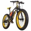 RICH BIT TOP-022 Electric Mountain Bike 26*4.0 Inch Chaoyang Fat Tires 1000W Motor 48V 17AH Battery 35Km/h Max Speed Up To 60km Range Dual Disc Brake LCD Display IP54 Waterproof - Black Yellow -rockbros-shop rich bit top 022 electric mountain bike 1000w motor 26 black yellow 1590660113837