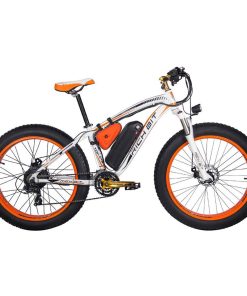RICH BIT TOP-022 Electric Mountain Bike 26*4.0 Inch Chaoyang Fat Tires 1000W Motor 48V 17AH Battery 35Km/h Max Speed Up To 60km Range Dual Disc Brake LCD Display IP54 Waterproof - White Orange 3 RICH BIT TOP-022 Electric Mountain Bike 26*4.0 Inch Chaoyang Fat Tires 1000W Motor 48V 17AH Battery 35Km/h Max Speed Up To 60km Range Dual Disc Brake LCD Display IP54 Waterproof - White Orange -rockbros-shop rich bit top 022 electric mountain bike 1000w motor 26 white orange 1590660011719