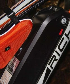 RICH BIT TOP-022 Electric Mountain Bike 26*4.0 Inch Chaoyang Fat Tires 1000W Motor 48V 17AH Battery 35Km/h Max Speed Up To 60km Range Dual Disc Brake LCD Display IP54 Waterproof - White Orange -rockbros-shop rich bit top 022 electric mountain bike 1000w motor 26 white orange 1590660014345