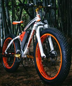 RICH BIT TOP-022 Electric Mountain Bike 26*4.0 Inch Chaoyang Fat Tires 1000W Motor 48V 17AH Battery 35Km/h Max Speed Up To 60km Range Dual Disc Brake LCD Display IP54 Waterproof - White Orange 5 RICH BIT TOP-022 Electric Mountain Bike 26*4.0 Inch Chaoyang Fat Tires 1000W Motor 48V 17AH Battery 35Km/h Max Speed Up To 60km Range Dual Disc Brake LCD Display IP54 Waterproof - White Orange -rockbros-shop rich bit top 022 electric mountain bike 1000w motor 26 white orange 1590660015189