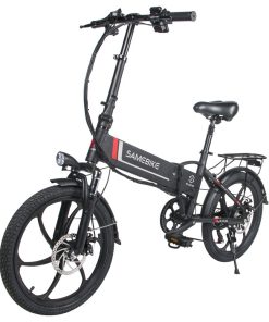 Samebike 20LVXD30 20 Inch Portable Folding Electric Bike 10Ah Battery Shimano 7 Speed Smart Moped Bicycle 350W Motor Max 35km/h Aluminum Alloy LED Front Light Adjustable Heights - Black 4 Samebike 20LVXD30 20 Inch Portable Folding Electric Bike 10Ah Battery Shimano 7 Speed Smart Moped Bicycle 350W Motor Max 35km/h Aluminum Alloy LED Front Light Adjustable Heights - Black -rockbros-shop samebike 20lvxd30 folding electric moped bike black 1574132171580