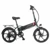 Samebike 20LVXD30 20 Inch Portable Folding Electric Bike 10Ah Battery Shimano 7 Speed Smart Moped Bicycle 350W Motor Max 35km/h Aluminum Alloy LED Front Light Adjustable Heights - Black -rockbros-shop samebike 20lvxd30 folding electric moped bike black 1574132173398