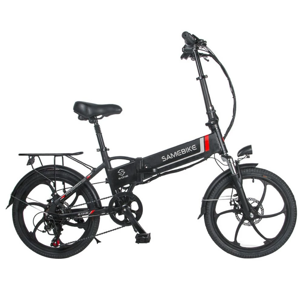 Samebike 20LVXD30 20 Inch Portable Folding Electric Bike 10Ah Battery Shimano 7 Speed Smart Moped Bicycle 350W Motor Max 35km/h Aluminum Alloy LED Front Light Adjustable Heights - Black 3 Samebike 20LVXD30 20 Inch Portable Folding Electric Bike 10Ah Battery Shimano 7 Speed Smart Moped Bicycle 350W Motor Max 35km/h Aluminum Alloy LED Front Light Adjustable Heights - Black