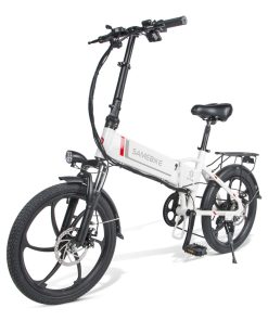 Samebike 20LVXD30 20 Inch Portable Folding Electric Bike 10Ah Battery Shimano 7 Speed Smart Moped Bicycle 350W Motor Max 35km/h Aluminum Alloy LED Front Light Adjustable Heights - White 4 Samebike 20LVXD30 20 Inch Portable Folding Electric Bike 10Ah Battery Shimano 7 Speed Smart Moped Bicycle 350W Motor Max 35km/h Aluminum Alloy LED Front Light Adjustable Heights - White -rockbros-shop samebike 20lvxd30 folding electric moped bike white 1574132173697