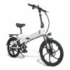 Samebike 20LVXD30 20 Inch Portable Folding Electric Bike 10Ah Battery Shimano 7 Speed Smart Moped Bicycle 350W Motor Max 35km/h Aluminum Alloy LED Front Light Adjustable Heights - White -rockbros-shop samebike 20lvxd30 folding electric moped bike white 1574132173996
