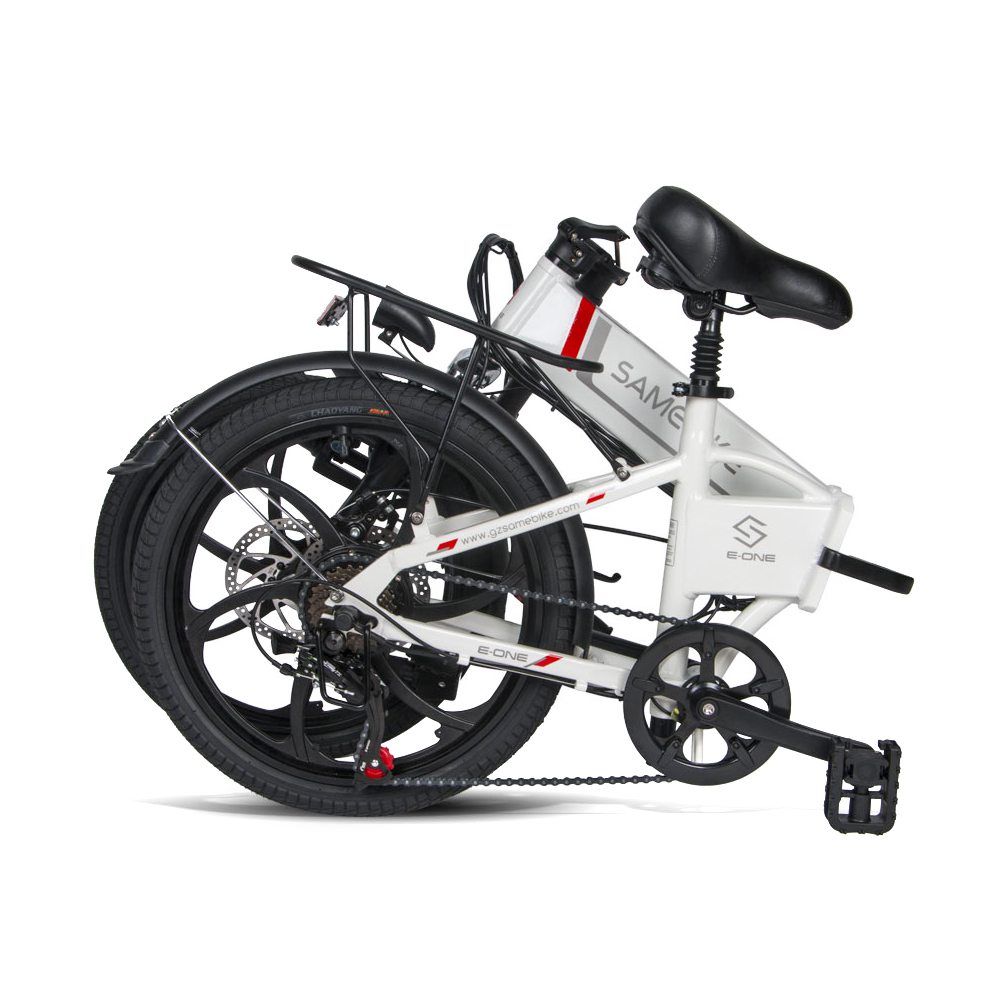 Samebike 20LVXD30 20 Inch Portable Folding Electric Bike 10Ah Battery Shimano 7 speed Smart Moped Bicycle 350W Motor Max 35km/h Aluminum Alloy LED Front Light Adjustable Heights - White Samebike 20LVXD30 20 Inch Portable Folding Electric Bike 10Ah Battery Shimano 7 Speed Smart Moped Bicycle 350W Motor Max 35km/h Aluminum Alloy LED Front Light Adjustable Heights - White -rockbros-shop samebike 20lvxd30 folding electric moped bike white 1574132174910