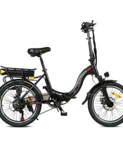 SAMEBIKE JG20 Smart Folding Electric Moped Bike 350W Motor 10Ah Battery Max 32km/h 20 Inch Tire - Black