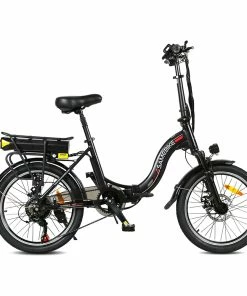 SAMEBIKE JG20 Smart Folding Electric Moped Bike 350W Motor 10Ah Battery Max 32km/h 20 Inch Tire - Black