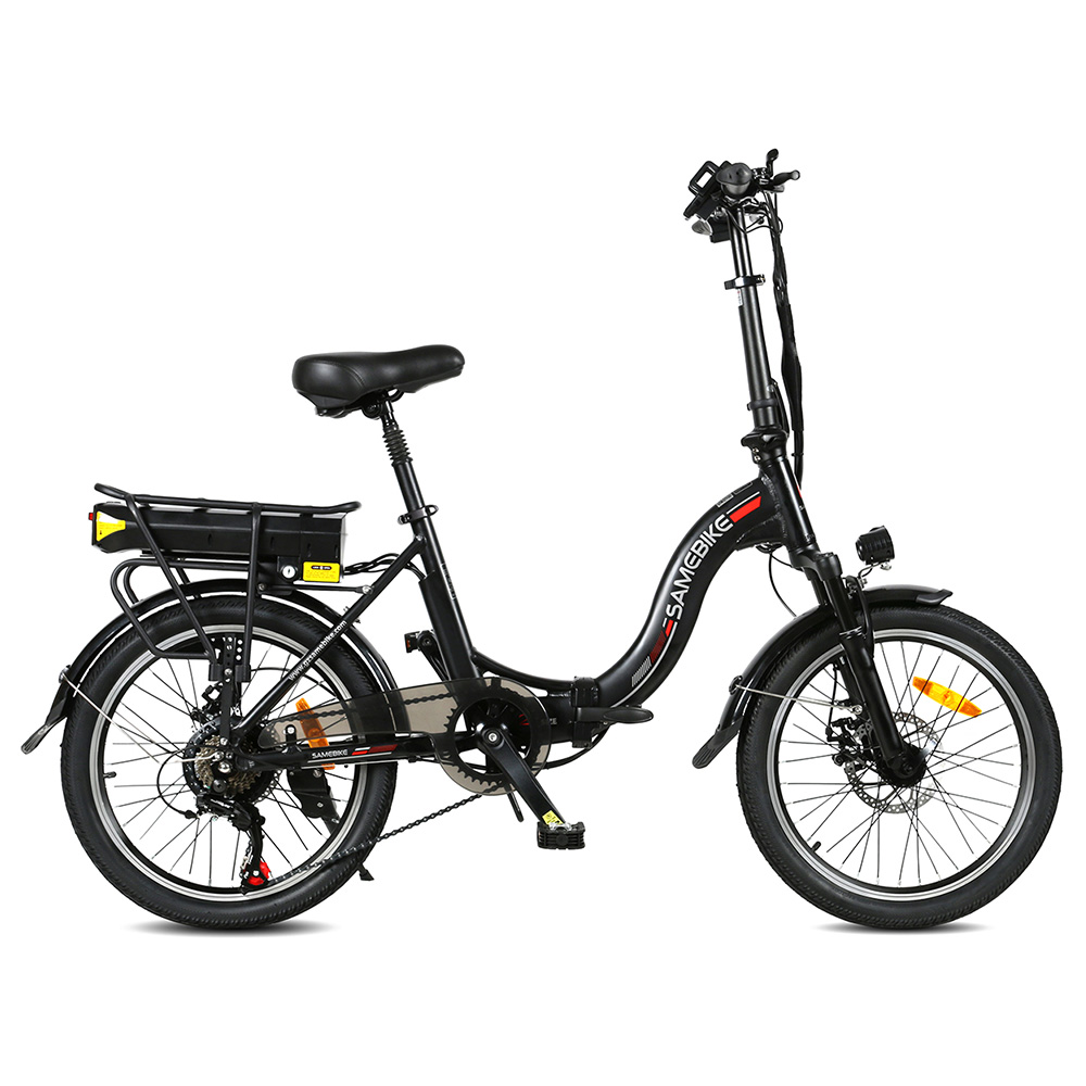 SAMEBIKE JG20 Smart Folding Electric Moped Bike 350W Motor 10Ah Battery Max 32km/h 20 Inch Tire - Black SAMEBIKE JG20 Smart Folding Electric Moped Bike 350W Motor 10Ah Battery Max 32km/h 20 Inch Tire - Black -rockbros-shop samebike jg20 smart folding electric bike 350w motor black 0d3424 1661851309863