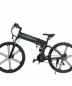 SAMEBIKE LO26 II Smart Folding Electric Moped Bike 500W Motor 10Ah Battery Max 35km/h SHIMANO 21 Gear Pure Electric Mode 35-40km Max Range 26 Inch Magnesium Alloy Rim Wheel - Black -rockbros-shop samebike lo26 folding electric moped bike 350w motor max 35km h black 1628326345567