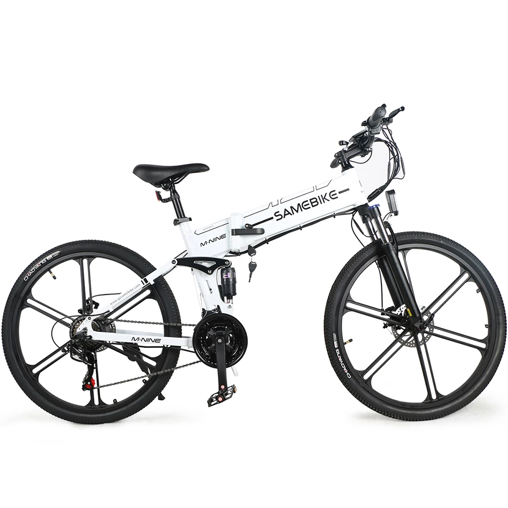 SAMEBIKE LO26 II Smart Folding Electric Moped Bike 500W Motor 10Ah Battery Max 35km/h SHIMANO 21 Gear Pure Electric Mode 35-40km Max Range 26 Inch Magnesium Alloy Rim Wheel - White 3 SAMEBIKE LO26 II Smart Folding Electric Moped Bike 500W Motor 10Ah Battery Max 35km/h SHIMANO 21 Gear Pure Electric Mode 35-40km Max Range 26 Inch Magnesium Alloy Rim Wheel - White