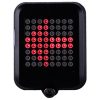 TX129 64-led Intelligent Bicycle Taillight 80 Lumens 1200mAh Battery Automatic Direction Indicator Light Infrared Laser - Black -rockbros-shop tx129 64 led intelligent bicycle taillight infrared laser black 1571995715019