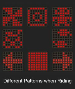 TX129 64-led Intelligent Bicycle Taillight 80 Lumens 1200mAh Battery Automatic Direction Indicator Light Infrared Laser - Black -rockbros-shop tx129 64 led intelligent bicycle taillight infrared laser black 1571995715613