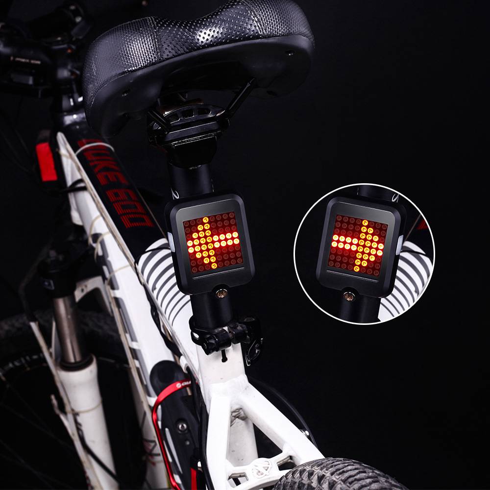 TX129 64-led Intelligent Bicycle Taillight 80 Lumens 1200mAh battery Automatic Direction Indicator Light Infrared Laser - Black TX129 64-led Intelligent Bicycle Taillight 80 Lumens 1200mAh Battery Automatic Direction Indicator Light Infrared Laser - Black -rockbros-shop tx129 64 led intelligent bicycle taillight infrared laser black 1571995717257