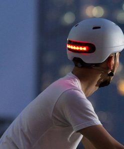 Xiaomi Smart4u SH50 Bicycle Smart Flash Helmet Automatic Light Perception Warning Light Long Battery Life IPX4 Waterproof Size L - White -rockbros-shop xiaomi smart4u sh50 bicycle smart flash helmet white 1584081494902