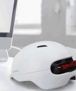 Xiaomi Smart4u SH50 Bicycle Smart Flash Helmet Automatic Light Perception Warning Light Long Battery Life IPX4 Waterproof Size L - White -rockbros-shop xiaomi smart4u sh50 bicycle smart flash helmet white 1584081533672