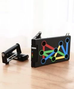 YUNMAI Protable Folding Push-up Support Holder Frosted Handle - Black -rockbros-shop xiaomi yunmai protable folding push up support board black 1571994938704