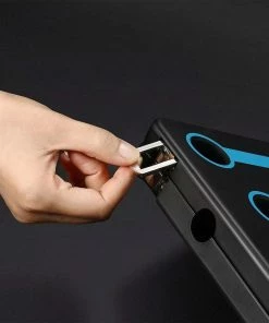 YUNMAI Protable Folding Push-up Support Holder Frosted Handle - Black -rockbros-shop xiaomi yunmai protable folding push up support board black 1571994938985