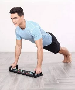 YUNMAI Protable Folding Push-up Support Holder Frosted Handle - Black -rockbros-shop xiaomi yunmai protable folding push up support board black 1571994939624