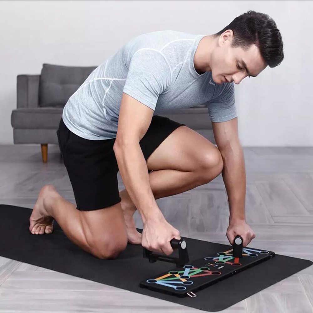 YUNMAI Protable Folding Push-up Support Holder Frosted Handle - Black YUNMAI Protable Folding Push-up Support Holder Frosted Handle - Black -rockbros-shop xiaomi yunmai protable folding push up support board black 1571994940008