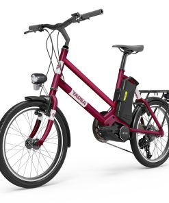 YADEA YT300 20 Inch Touring Electric City Bike 250W OKAWA Mid Drive Motor SHIMANO 7-Speed Rear Derailleur 36V 7.8Ah Removable Battery 25km/h Max Speed Up To 60km Max Range LED Headlight - Red -rockbros-shop yadea yt300 20 inch touring electric city bike white 1623926446674