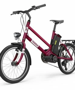 YADEA YT300 20 Inch Touring Electric City Bike 250W OKAWA Mid Drive Motor SHIMANO 7-Speed Rear Derailleur 36V 7.8Ah Removable Battery 25km/h Max Speed Up To 60km Max Range LED Headlight - Red -rockbros-shop yadea yt300 20 inch touring electric city bike white 1623926446674